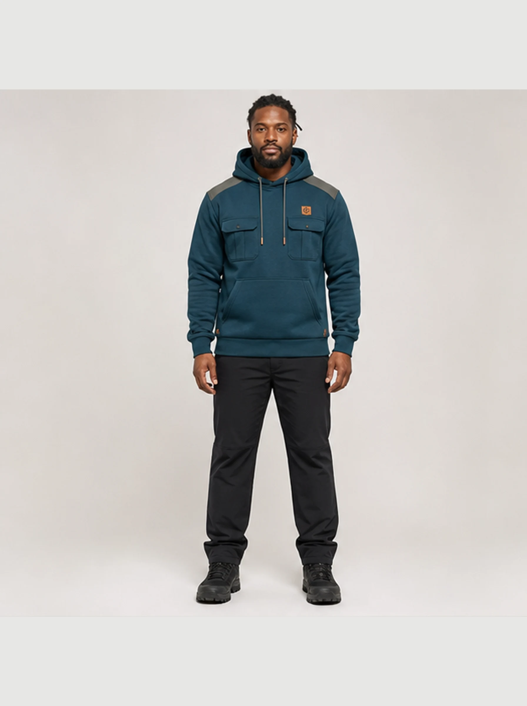 Harbour Utility Hoodie front view - Clothixpack technical hoodie
