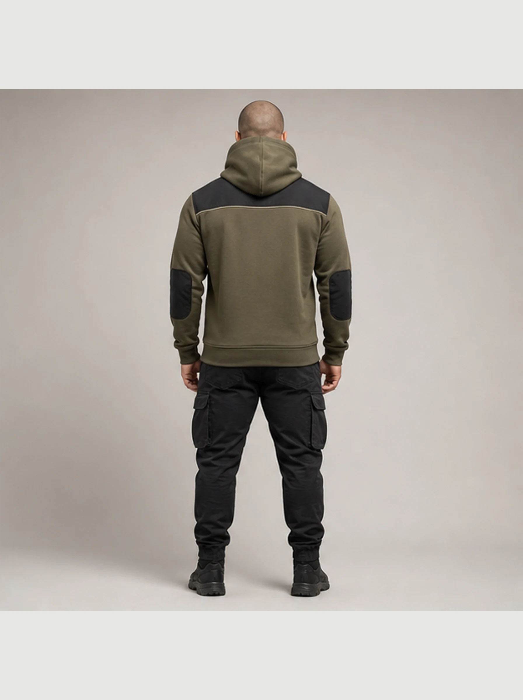 Field Modular Hoodie back view - Clothixpack technical hoodie