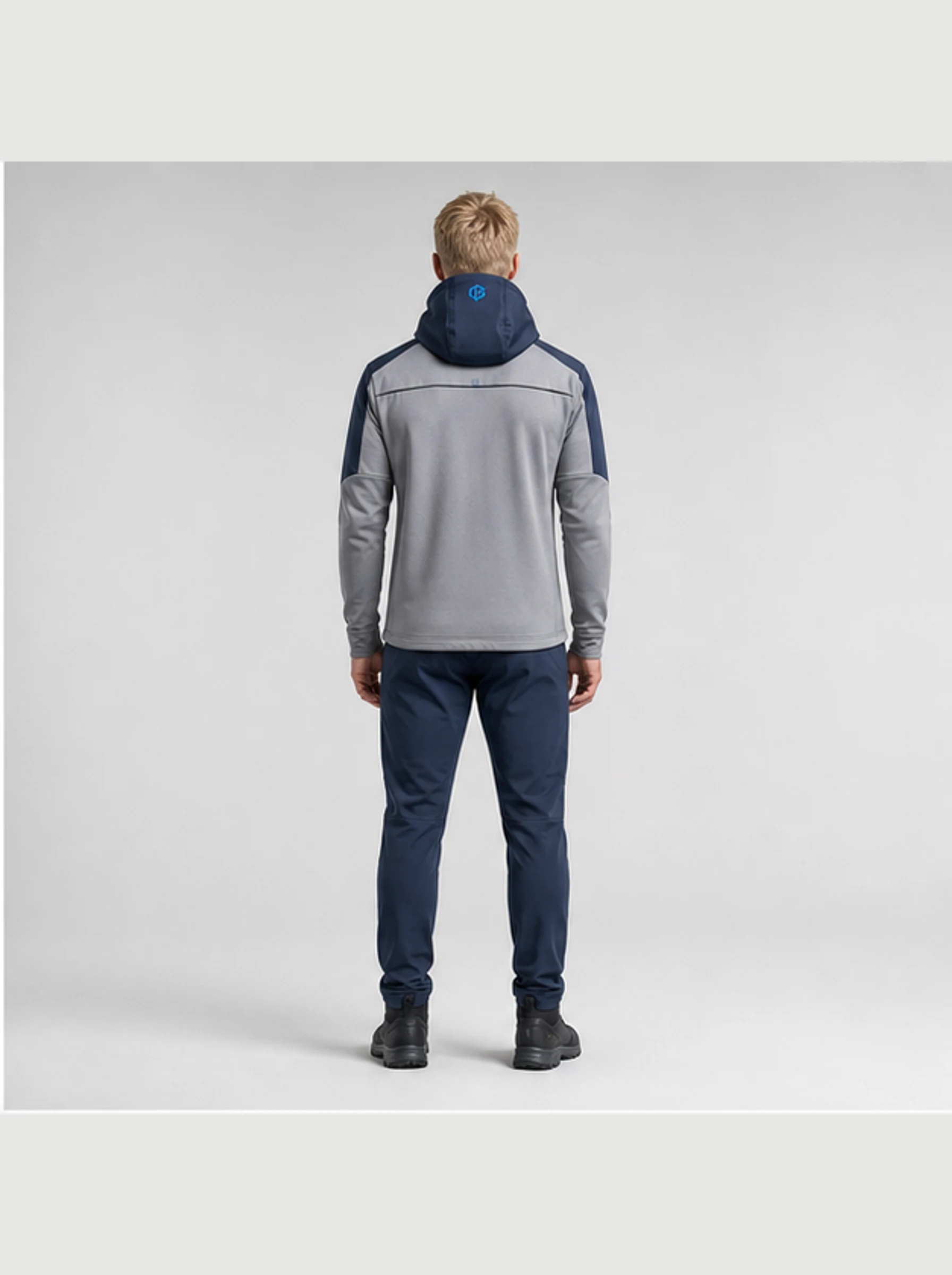 Alpine Frame Hoodie back view - Clothixpack technical hoodie
