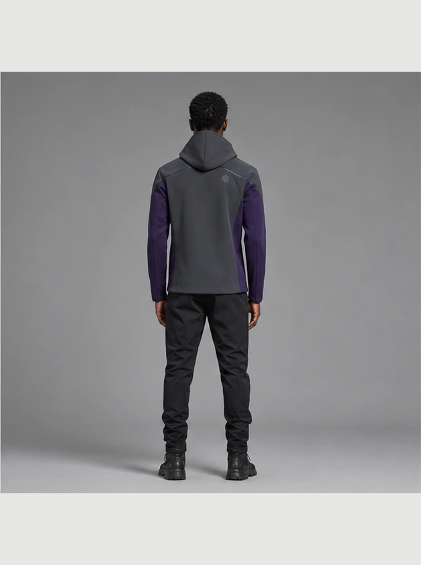 Prism Panel Hoodie back view - Clothixpack technical hoodie