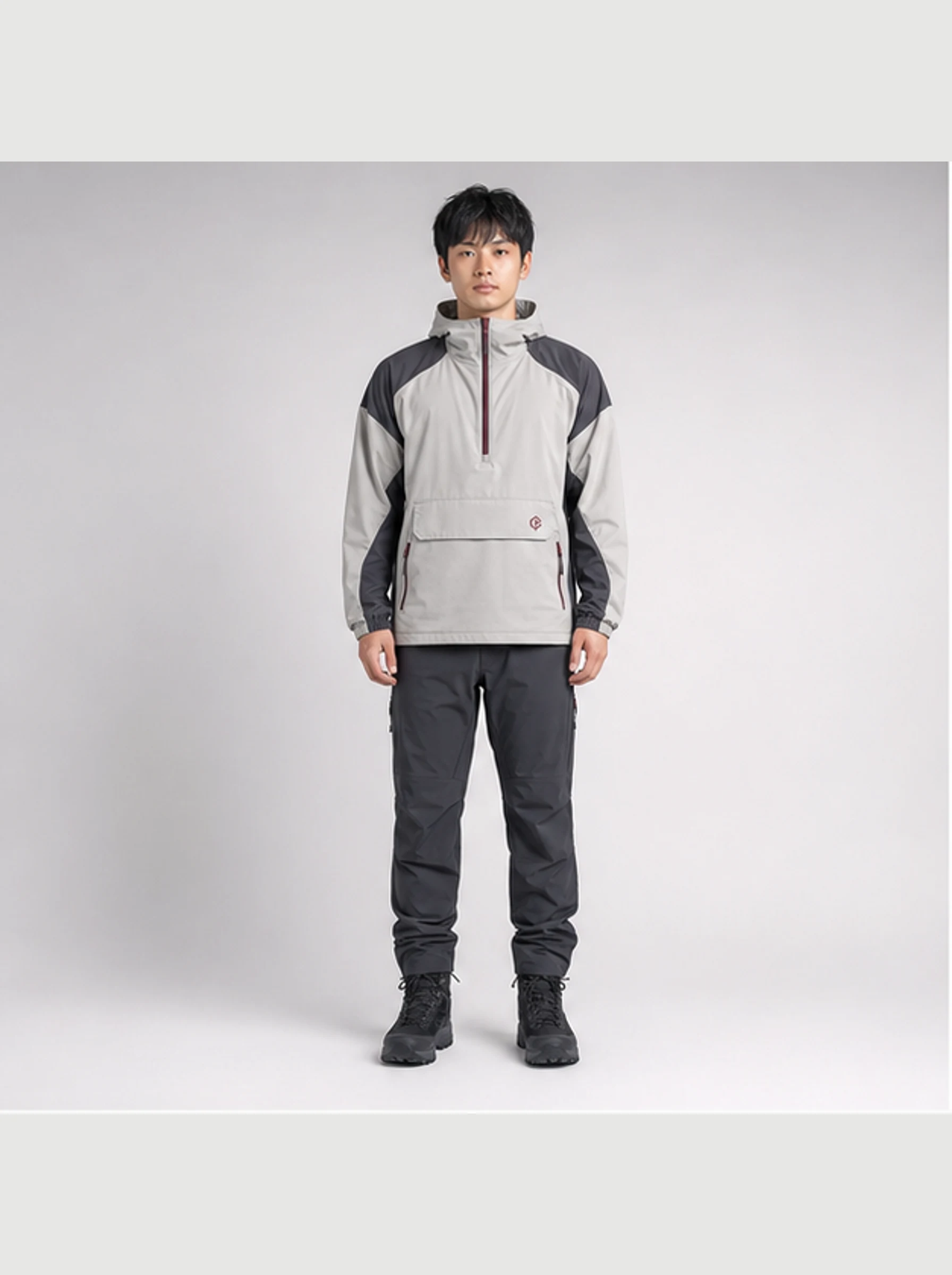 Transit Lite Anorak front view - Clothixpack technical hoodie