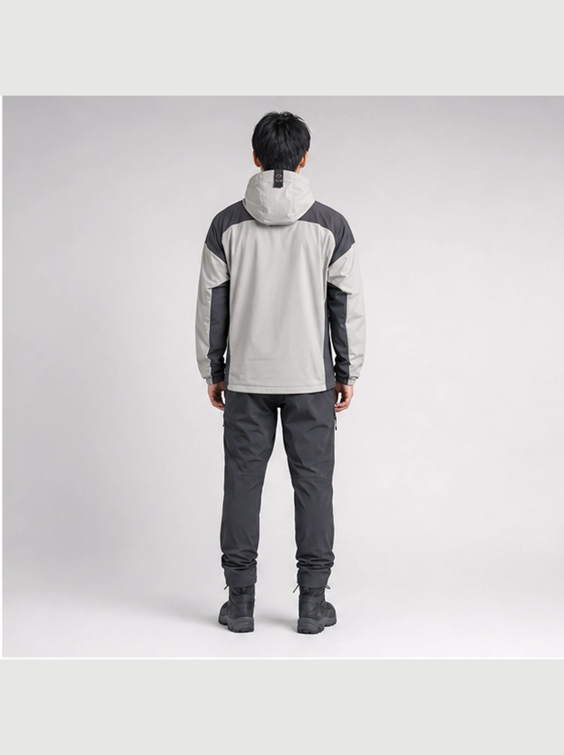 Transit Lite Anorak back view - Clothixpack technical hoodie