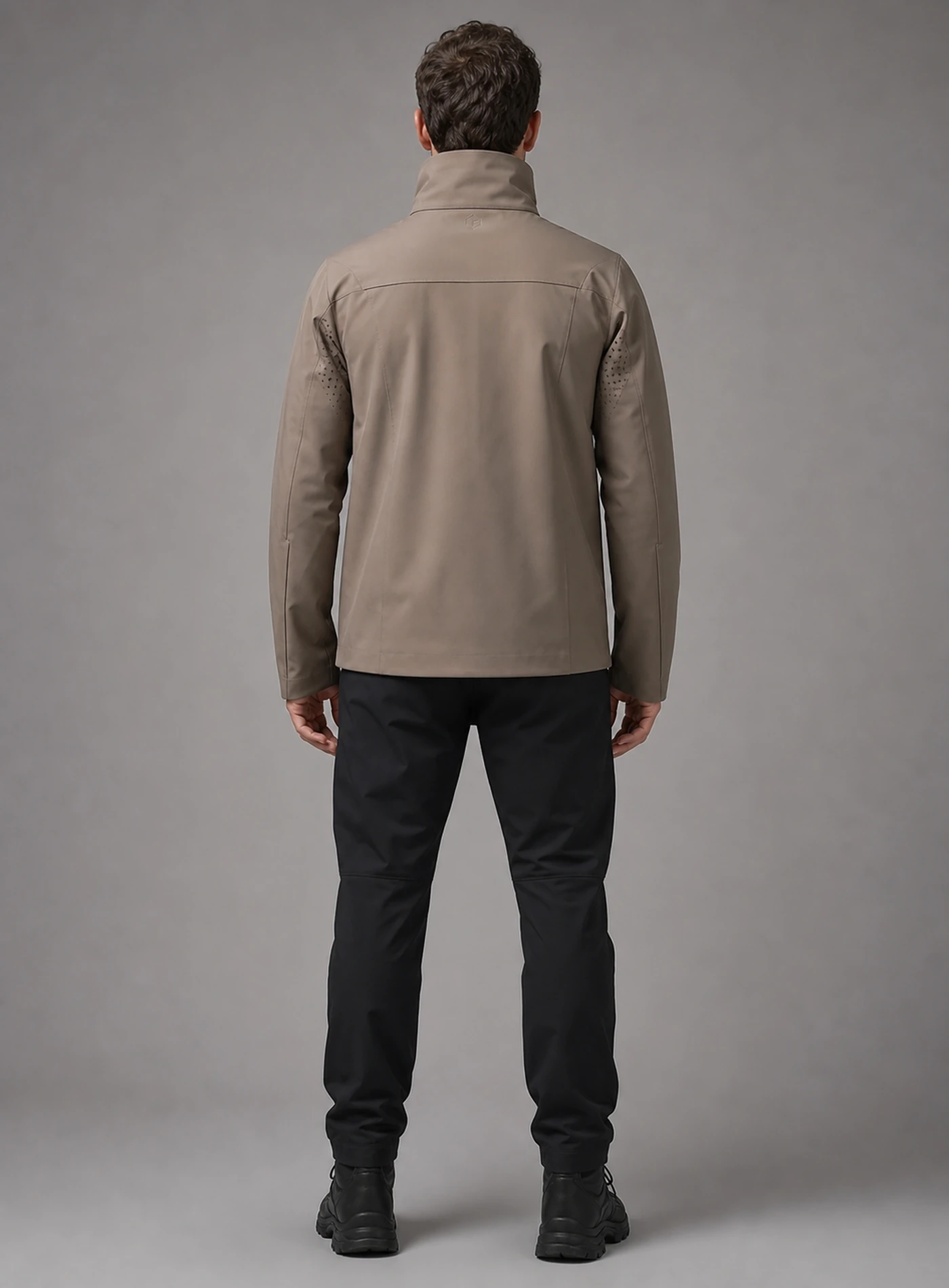 Quarry Shield Jacket back view showing matching Clothixpack technical construction