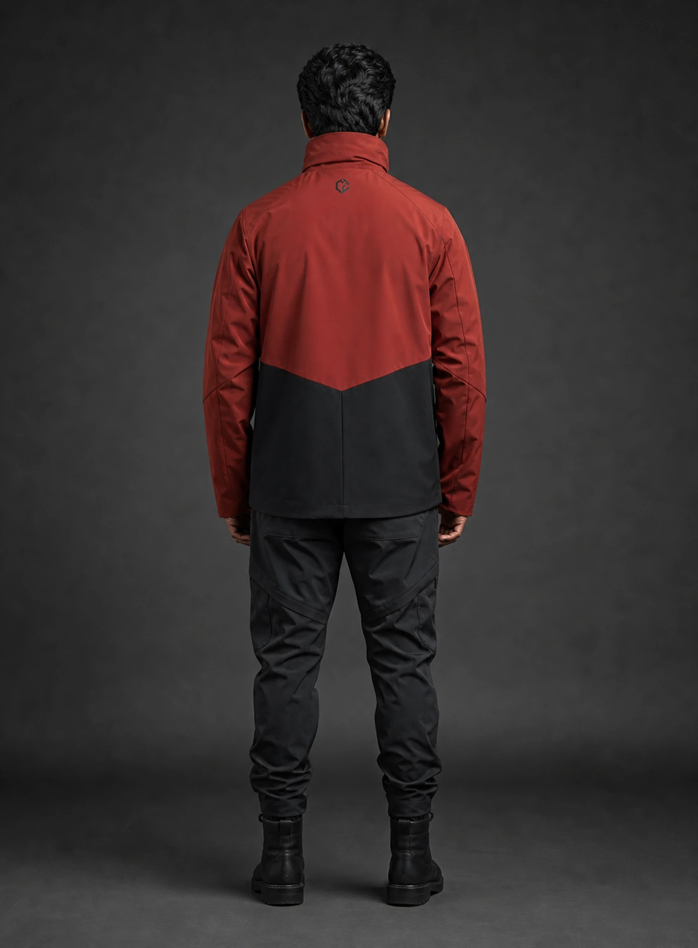 Signal Fold Jacket back view showing matching Clothixpack technical construction