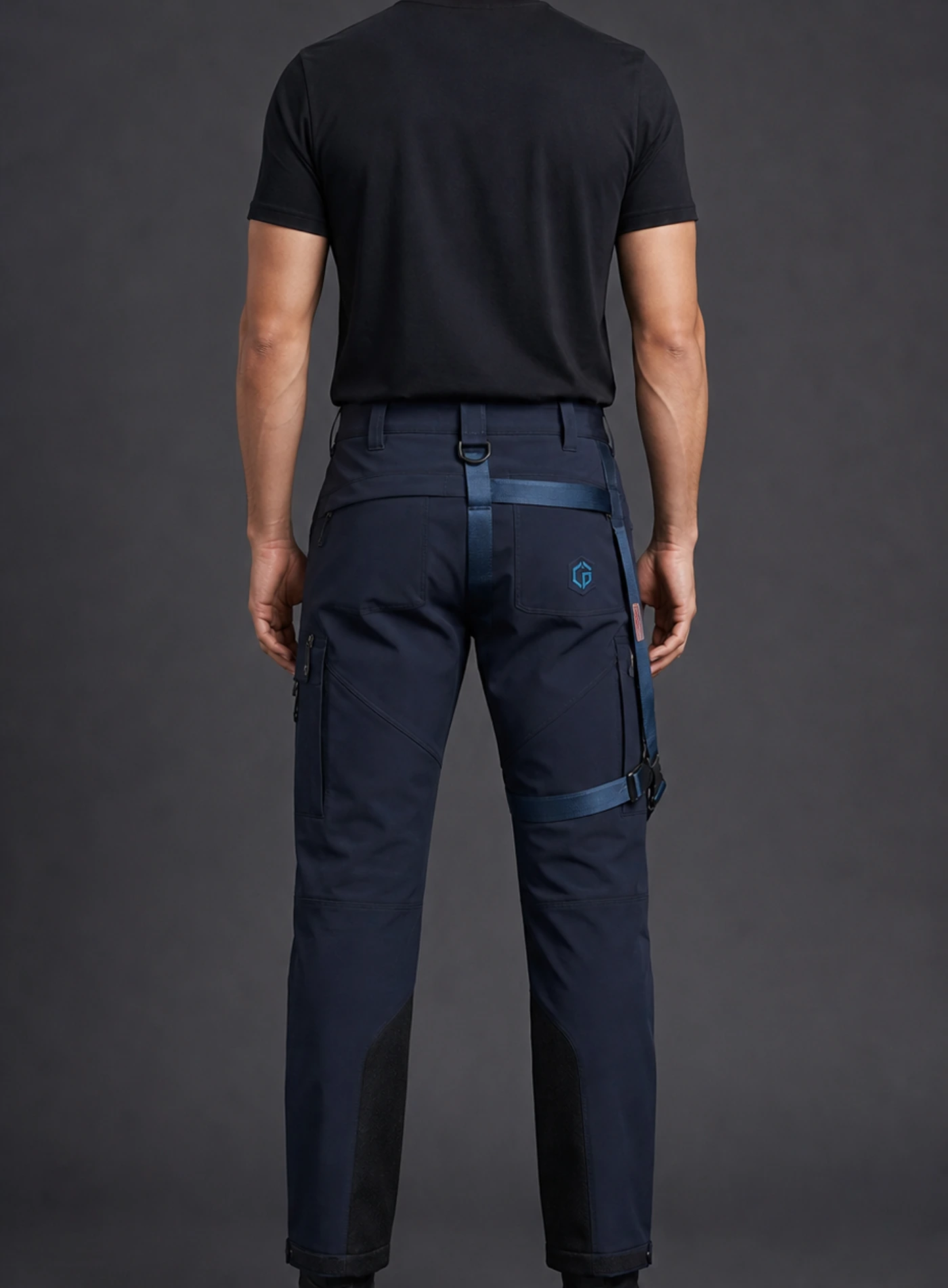 Rift Harness Trouser back view showing rear construction