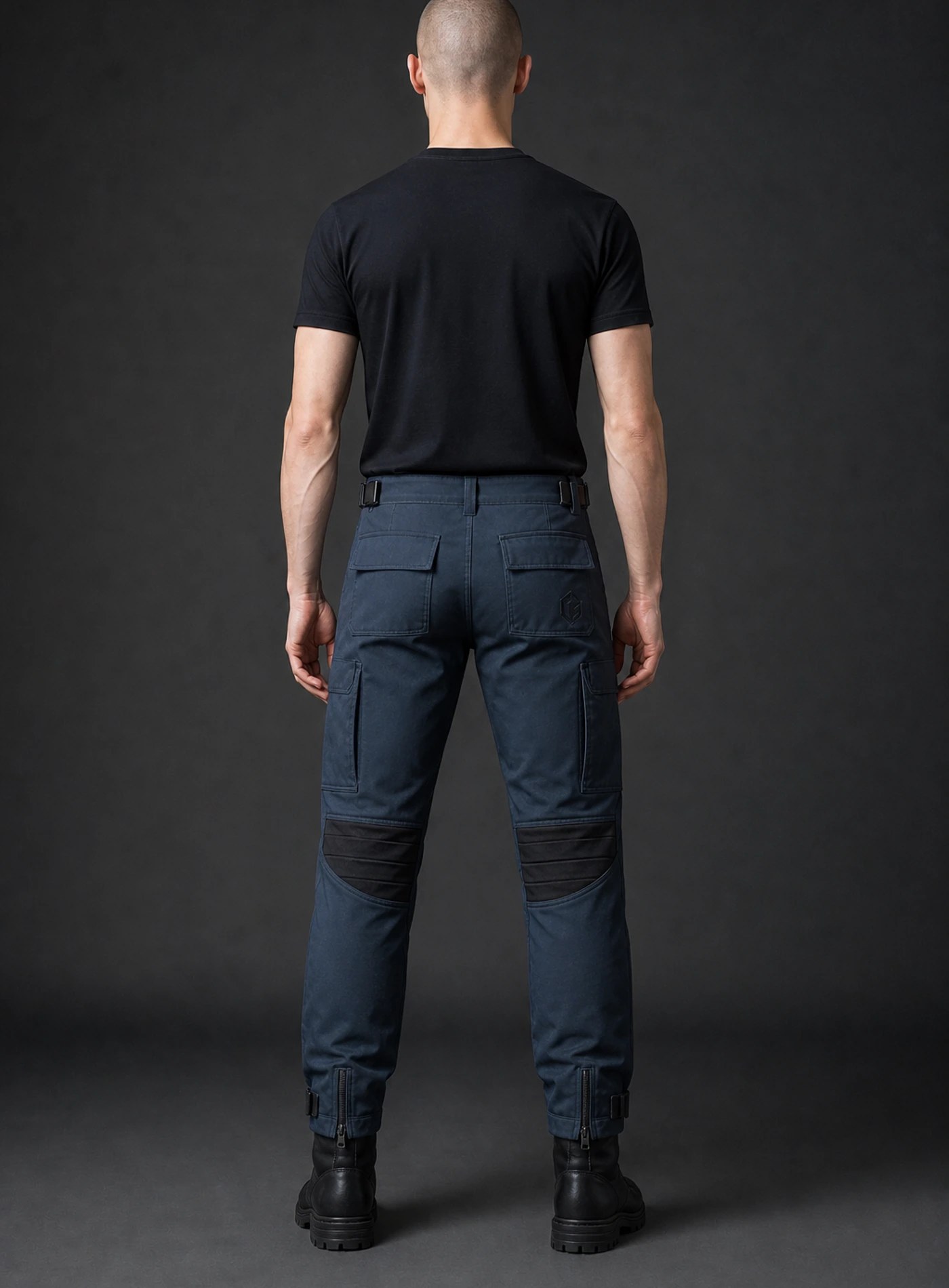 Strata Knee-Panel Cargo back view showing rear construction