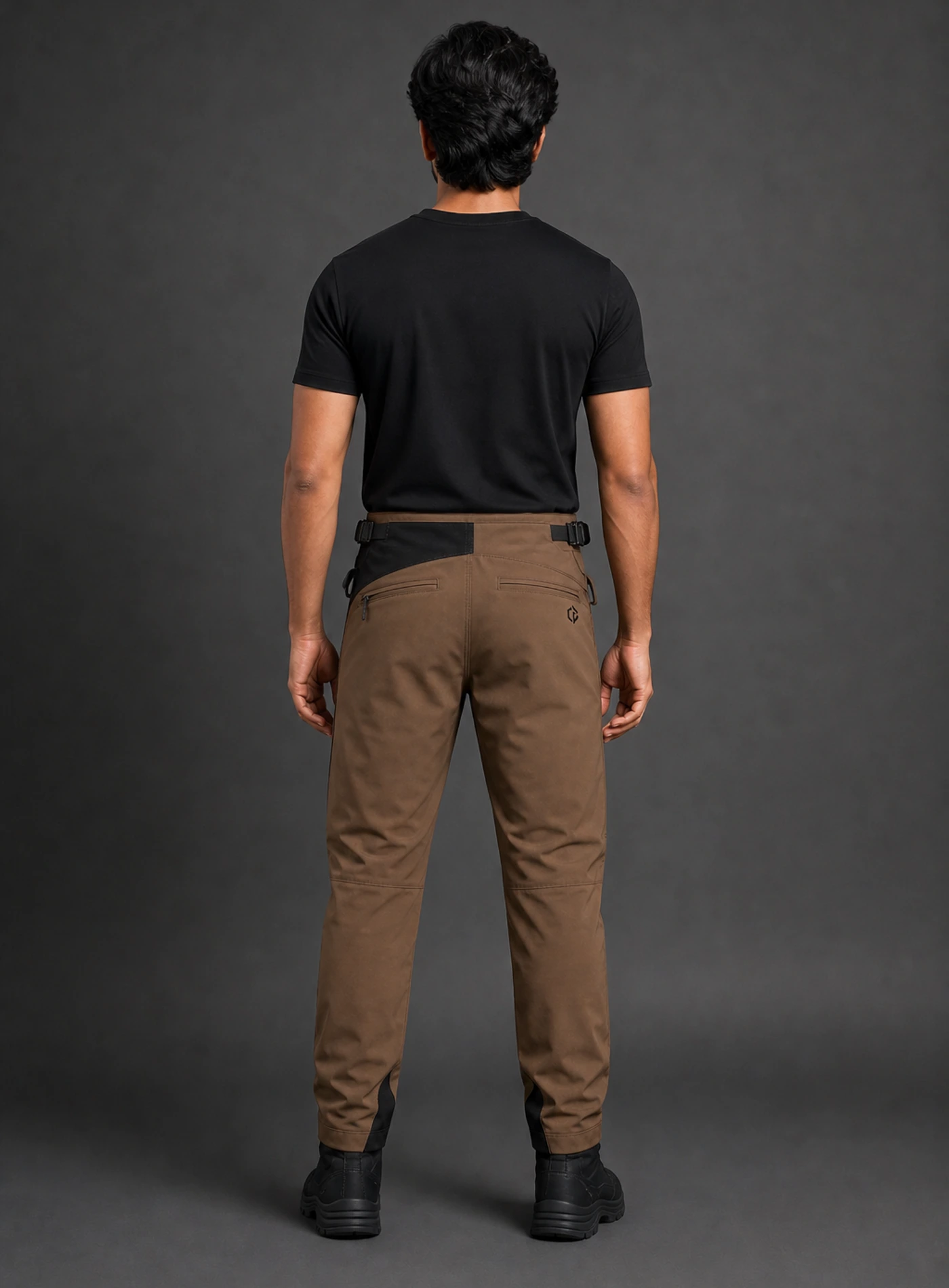 Axis Adjustable Trouser back view showing rear construction