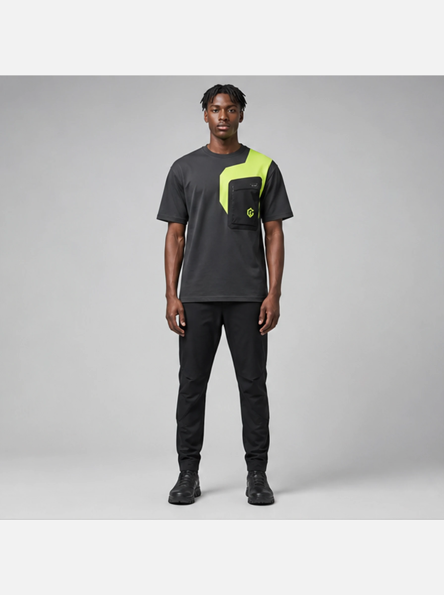 Relay Grid Tee front view - Clothixpack technical shirt