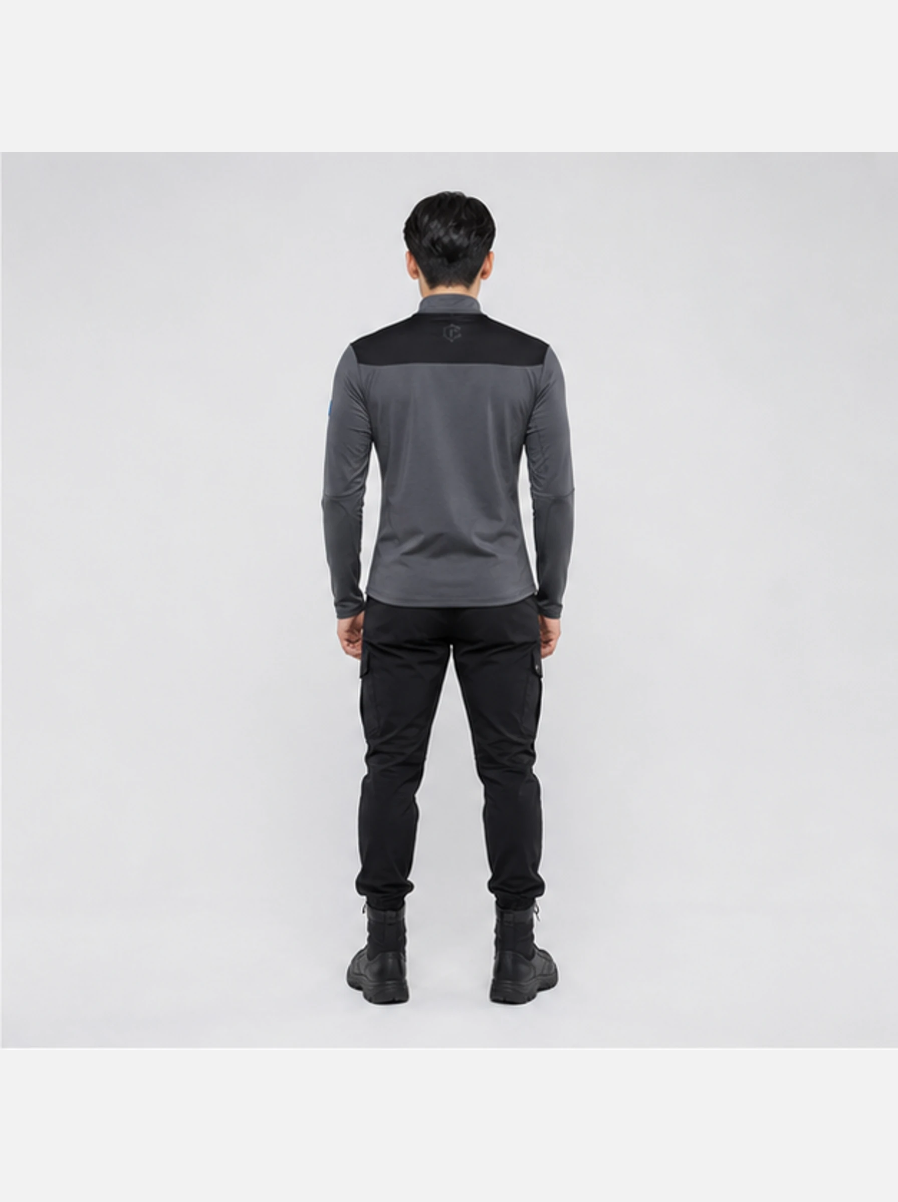 Vector Zip Mock Shirt back view - Clothixpack technical shirt