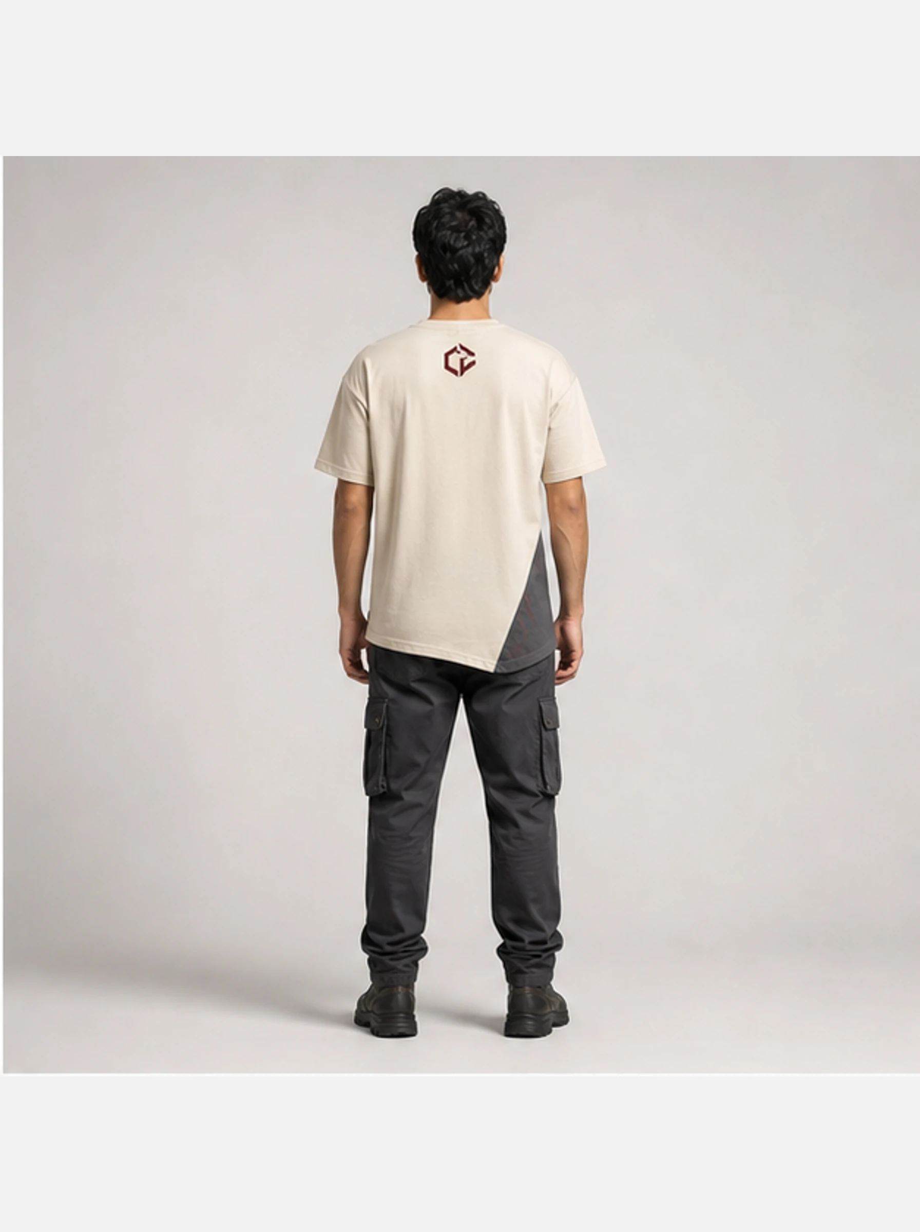 Tide Asymmetric Tee back view - Clothixpack technical shirt