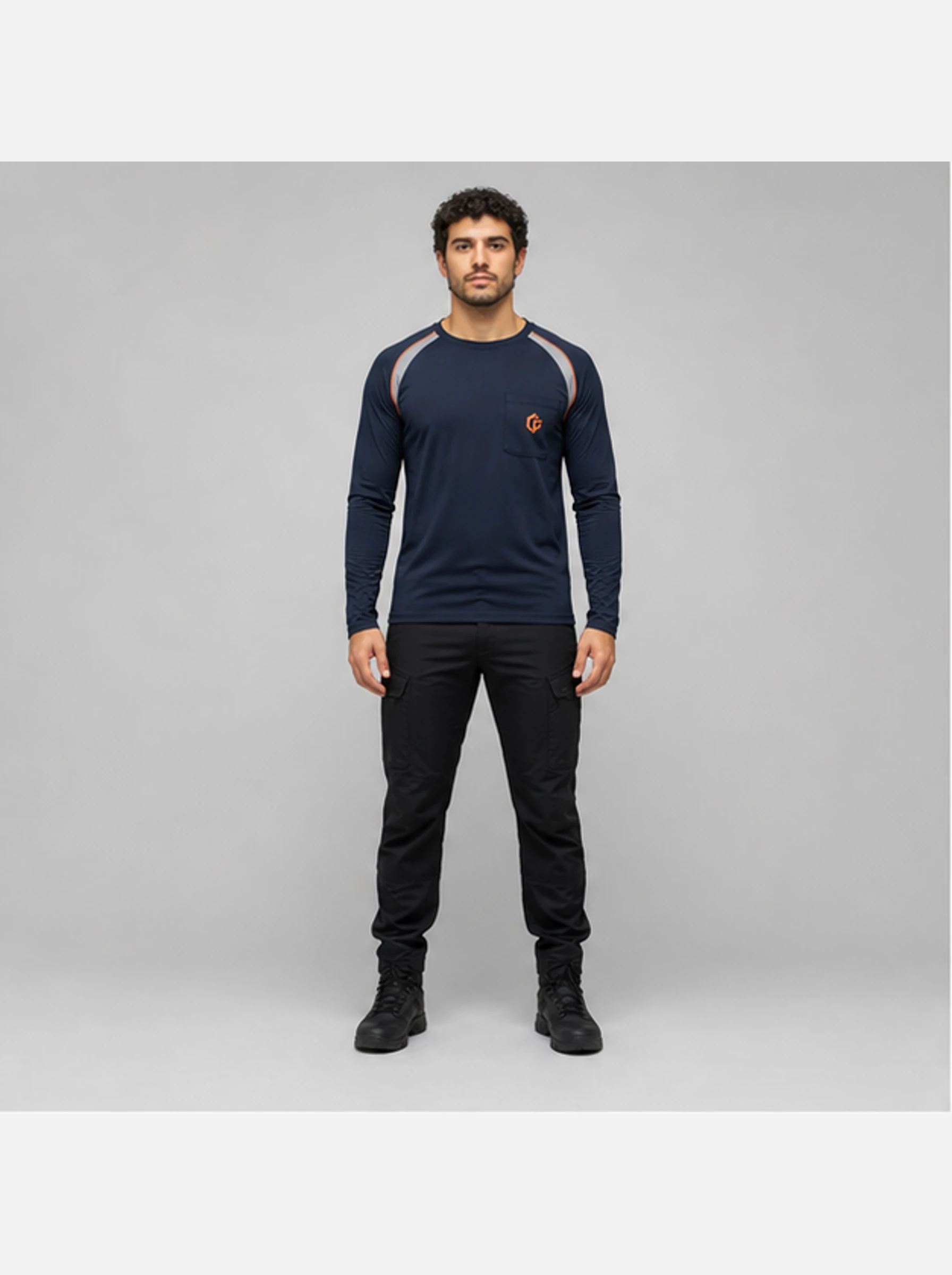 Datum Vent Longsleeve front view - Clothixpack technical shirt