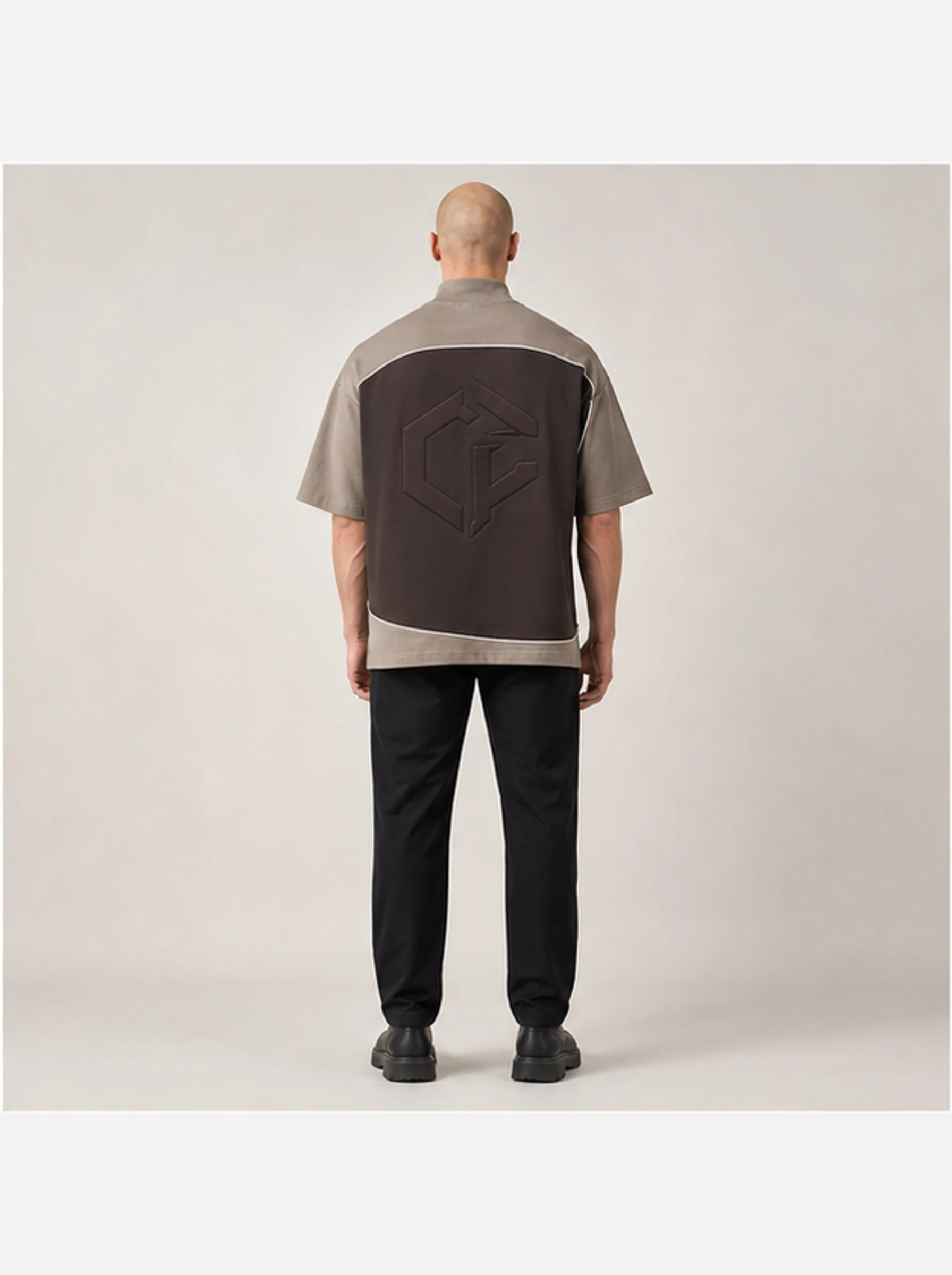 Plinth Mock Tee back view - Clothixpack technical shirt