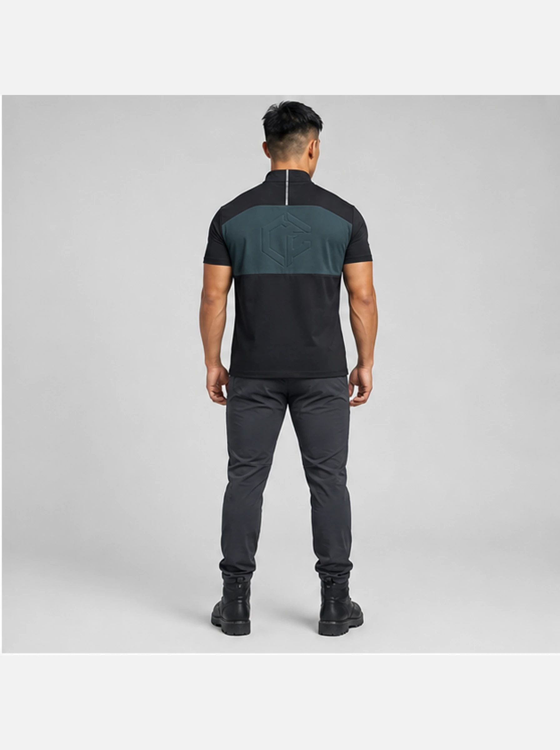 Axis Zip Tee back view - Clothixpack technical shirt