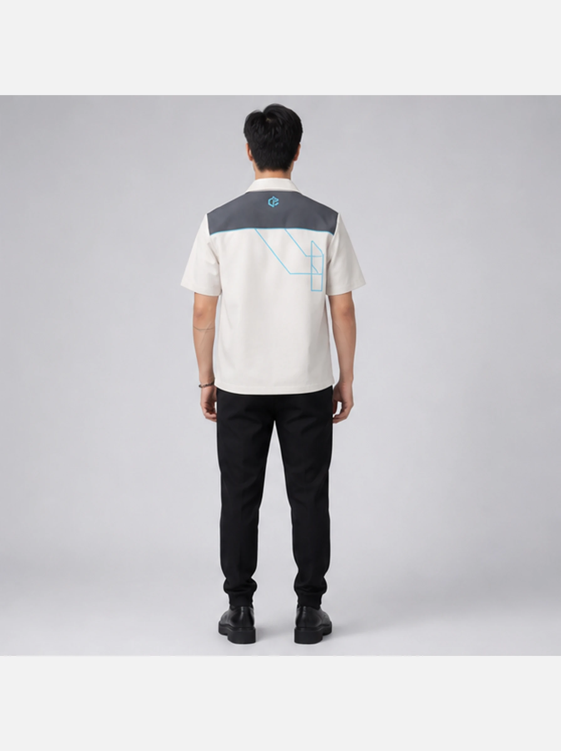 Relay Collar Shirt back view - Clothixpack technical shirt