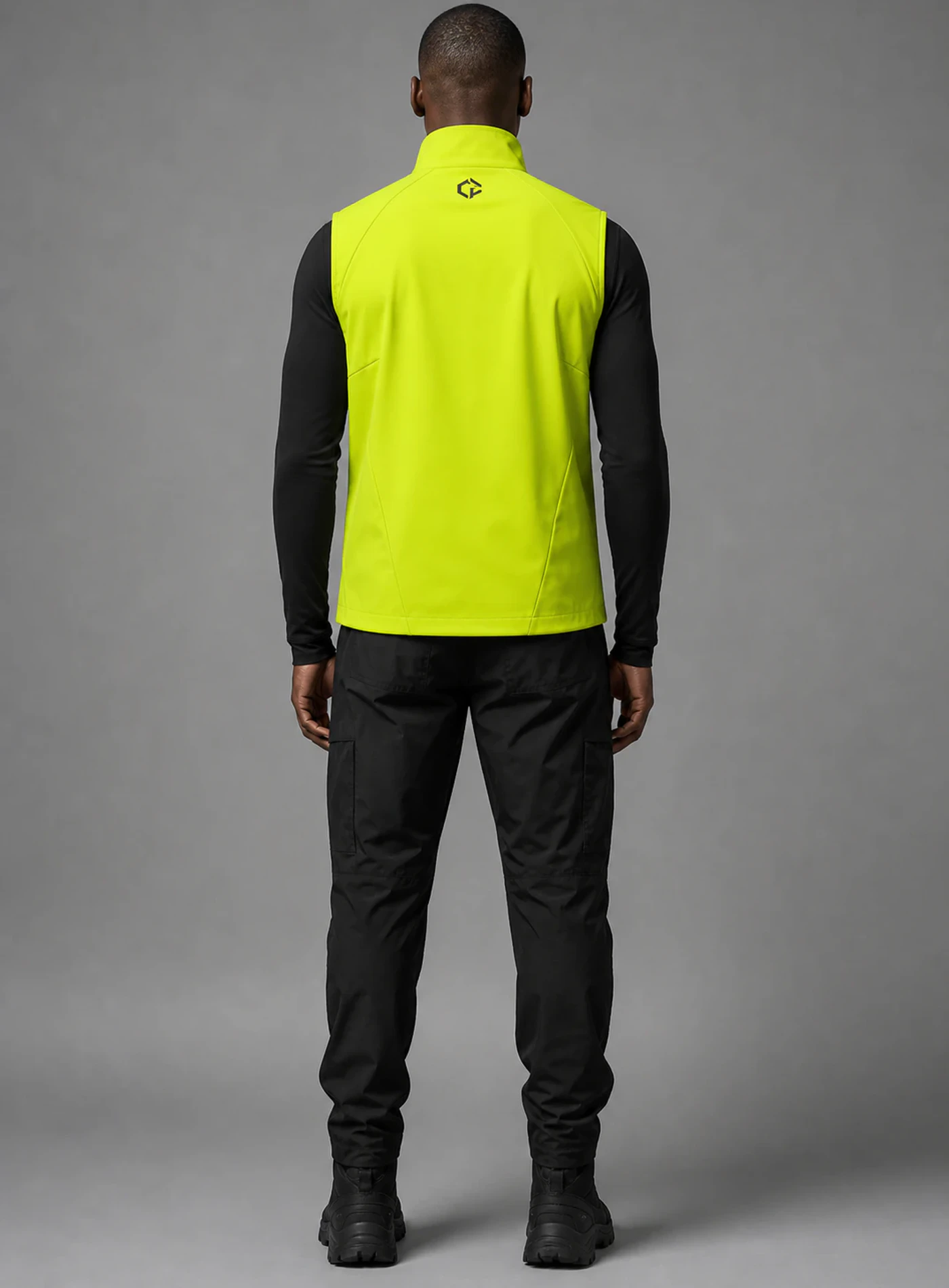 Signal Grid Vest back view showing matching Clothixpack technical construction
